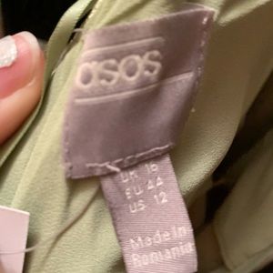 Milky khaki, never worn, floor length ASOS dress. NWT